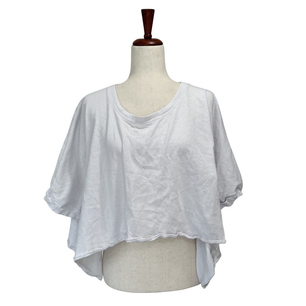 We the Free Women's White Medium Boxy Oversized Top Dolman Sleeves Free People